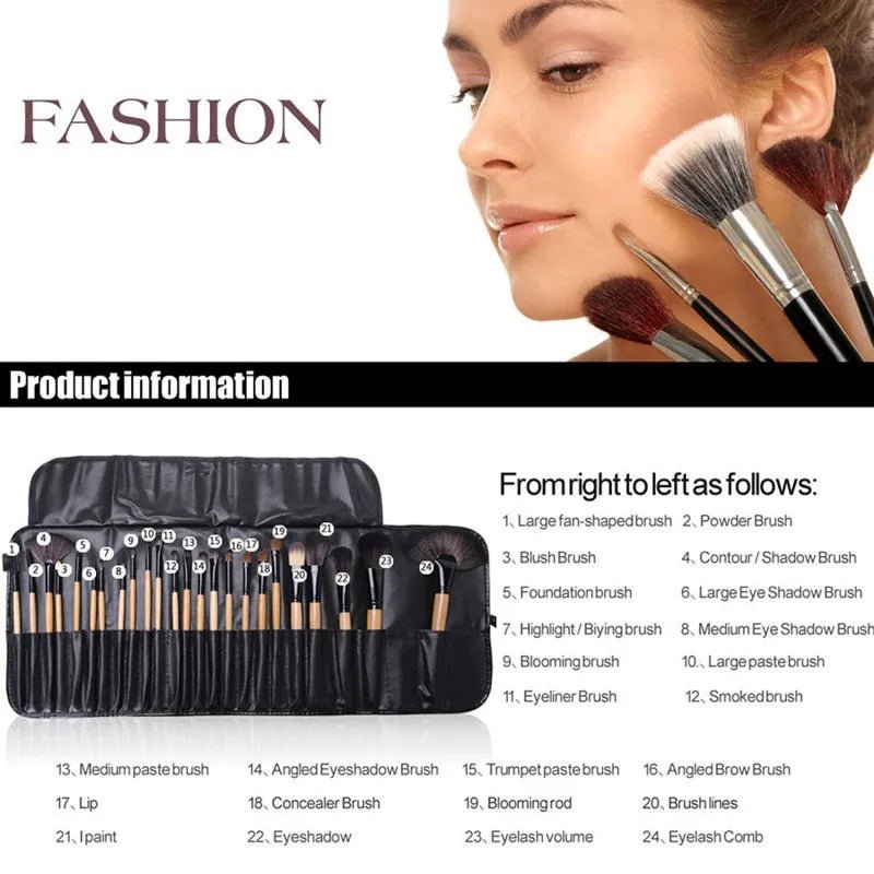 24-Piece Makeup Brush Set with Gift Bag – photo 5
