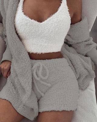 3-Piece Pajama Set - Top, Crop Tank & Shorts – photo 3