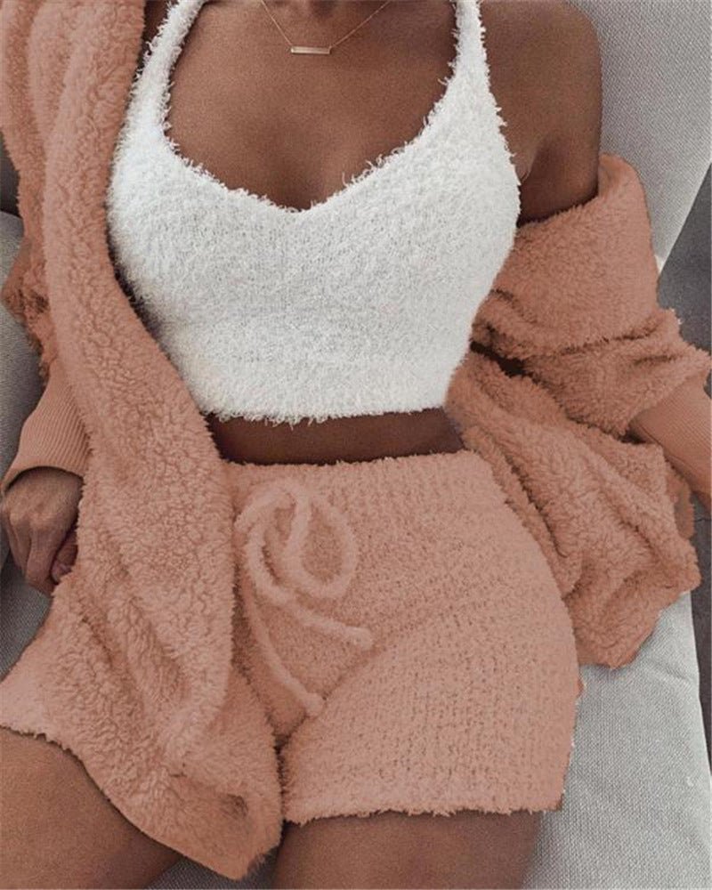 3-Piece Pajama Set - Top, Crop Tank & Shorts – photo 6