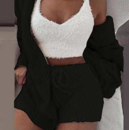 3-Piece Pajama Set - Top, Crop Tank & Shorts – photo 5