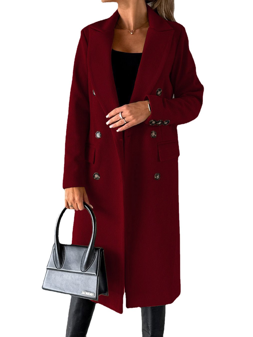 Double-Breasted Long Lapel Coat – photo 8