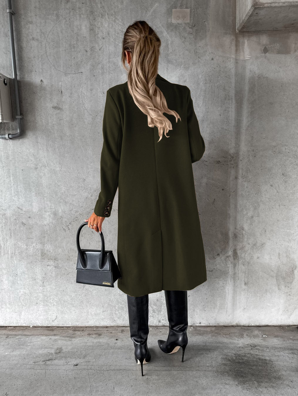 Double-Breasted Long Lapel Coat – photo 7