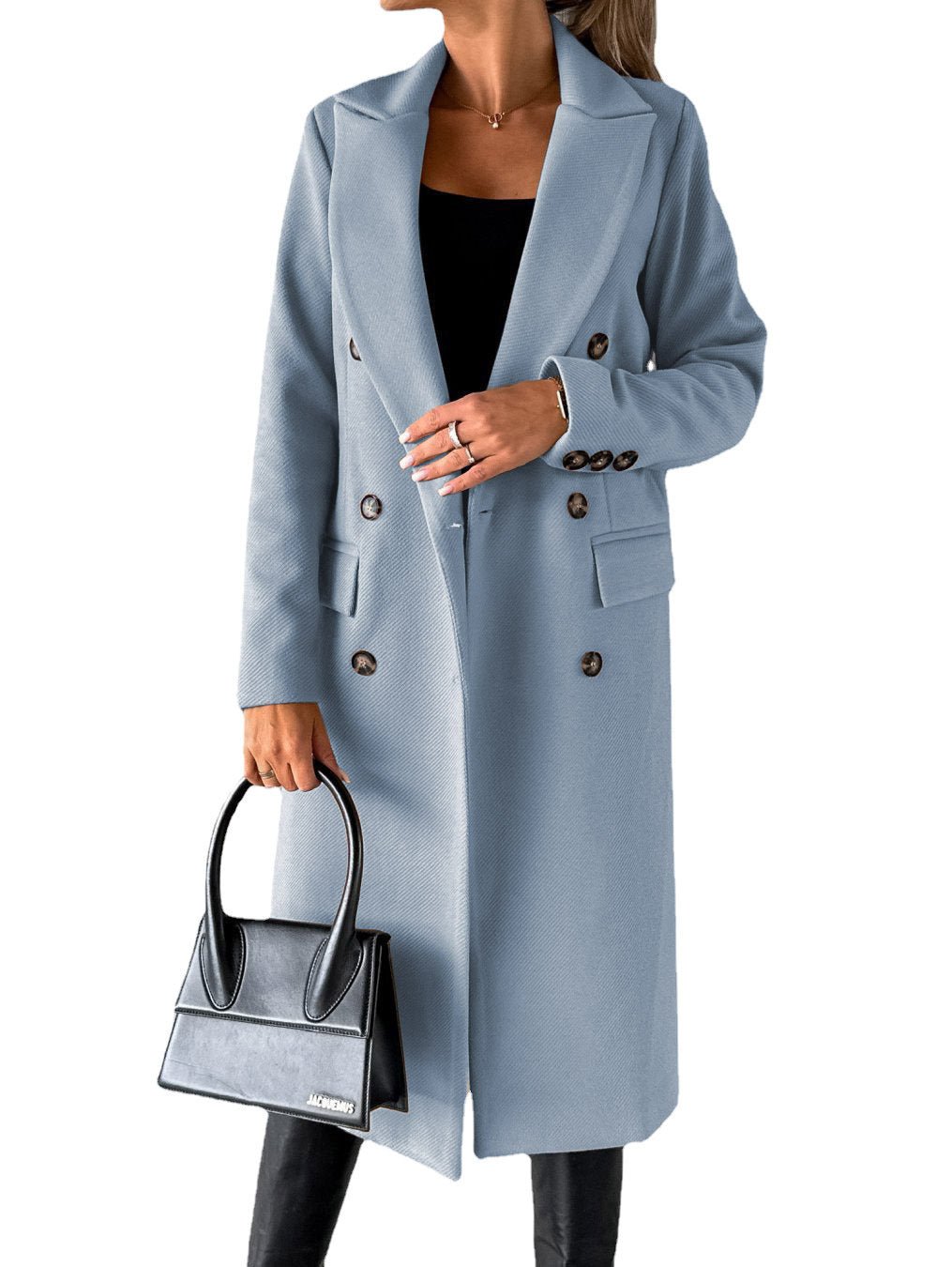 Double-Breasted Long Lapel Coat – photo 5