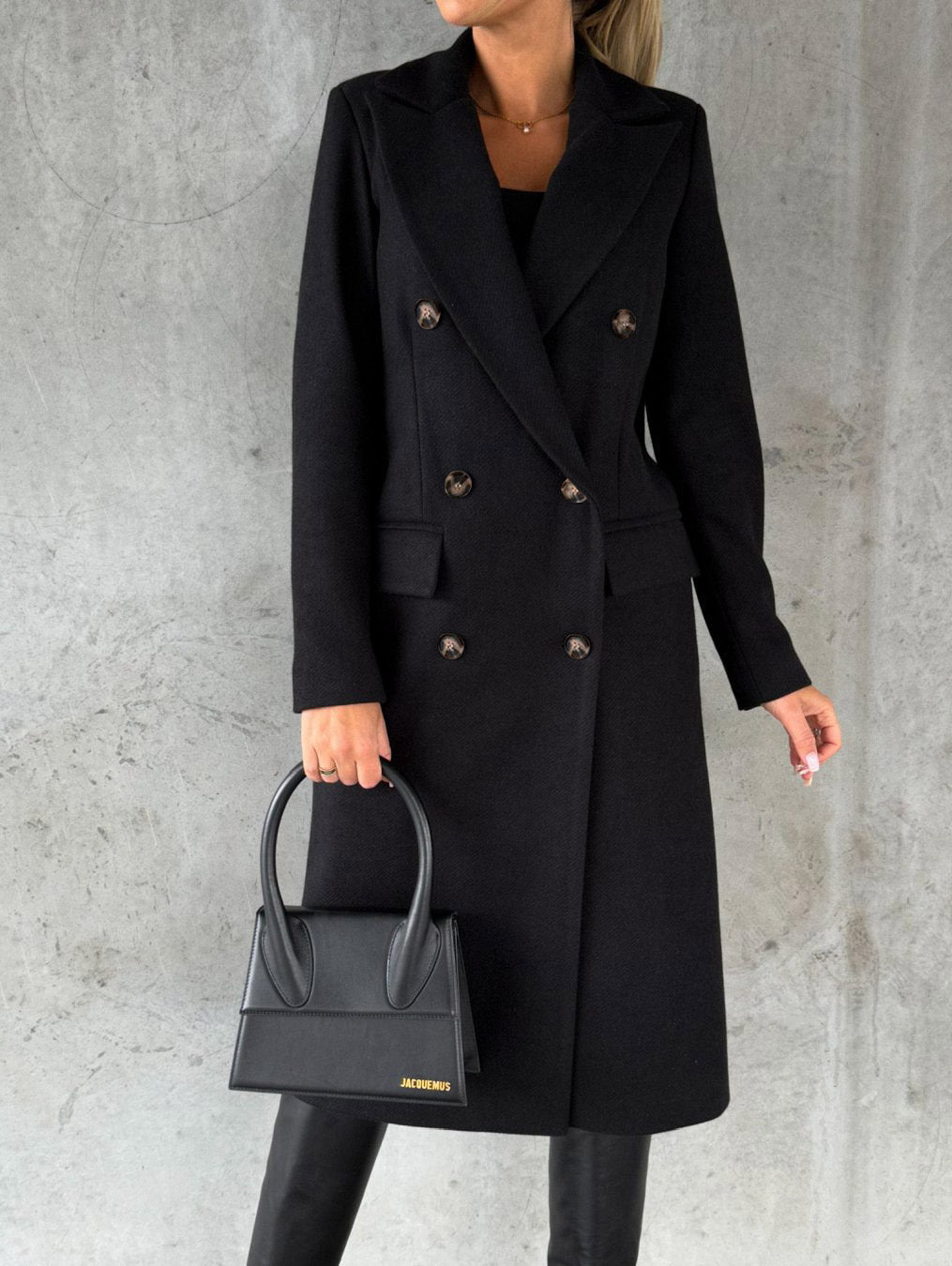 Double-Breasted Long Lapel Coat – photo 4