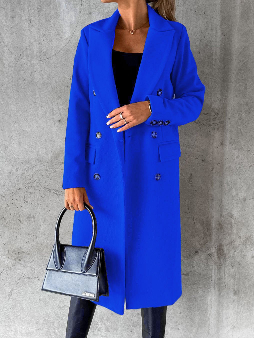 Double-Breasted Long Lapel Coat – photo 9