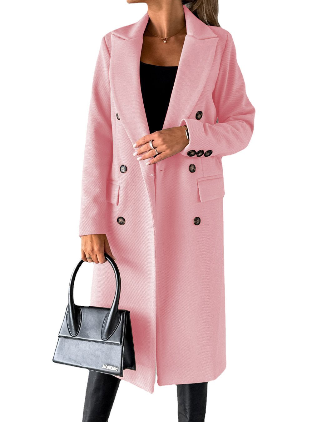 Double-Breasted Long Lapel Coat – photo 13