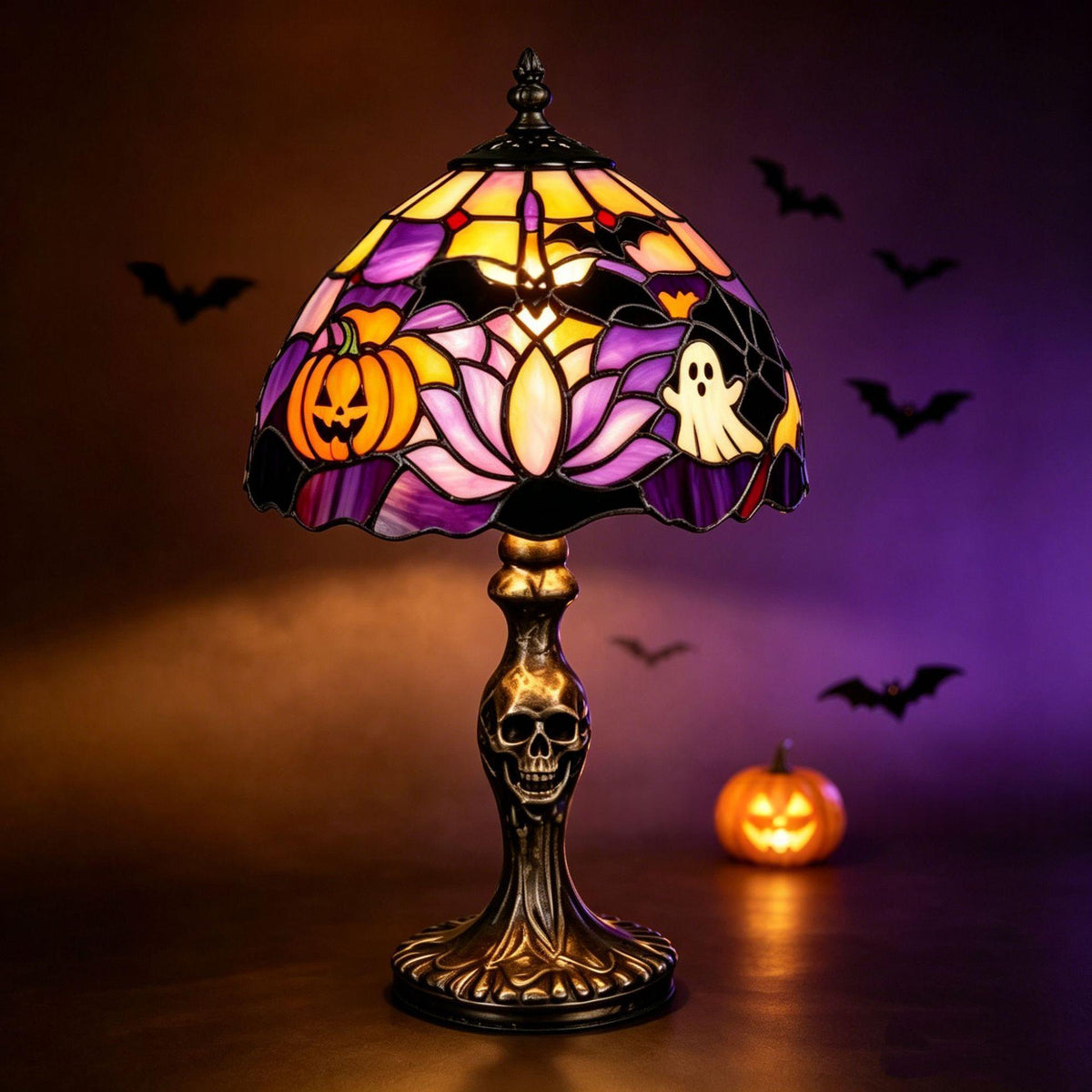 Glowing Resin Pumpkin Lamp - USB Halloween Light – photo 7