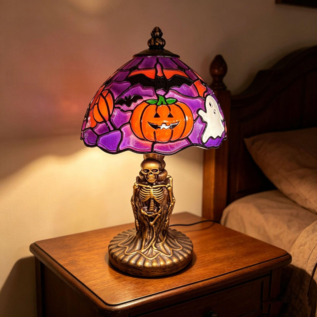 Glowing Resin Pumpkin Lamp - USB Halloween Light – photo 15