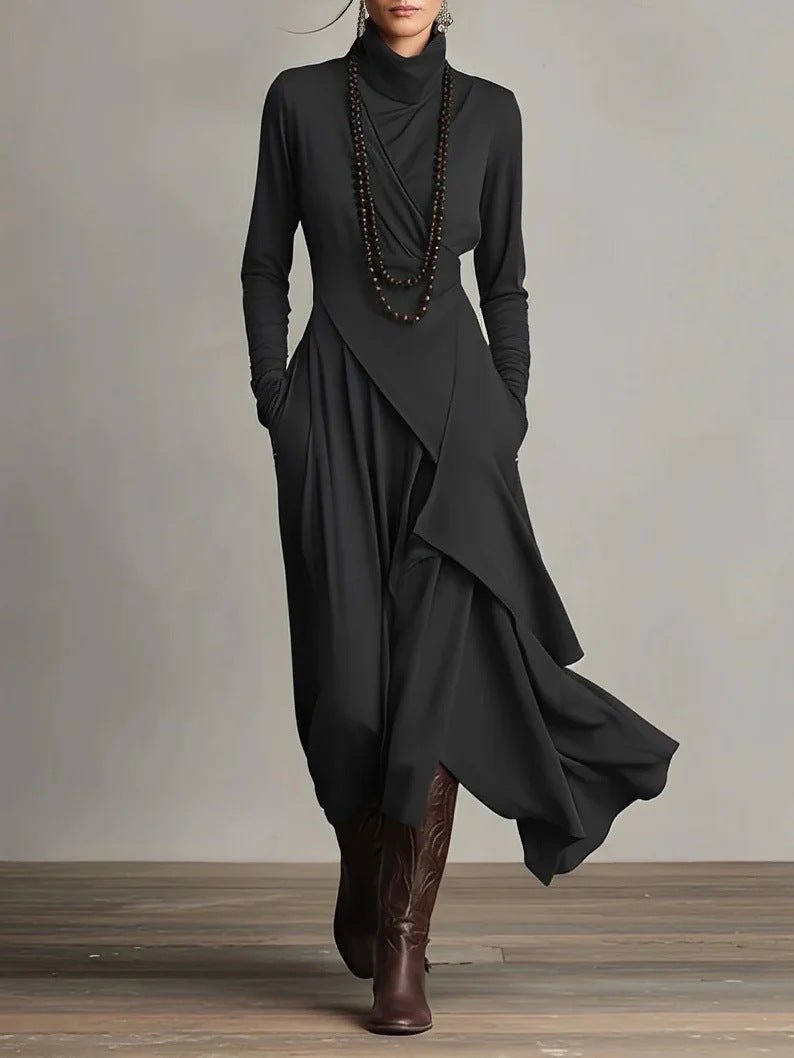 High Neck Cross-Sleeve Bodycon Dress – photo 9