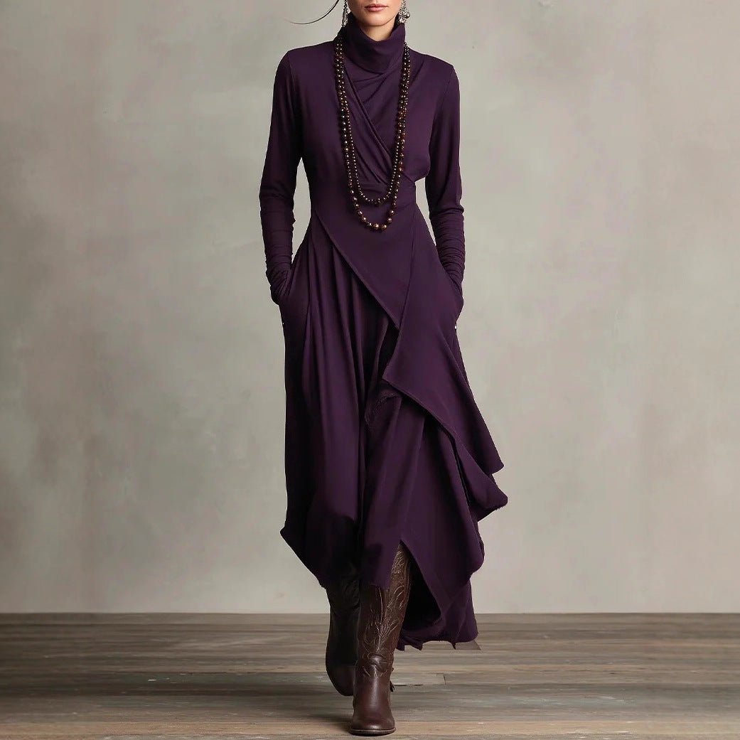 High Neck Cross-Sleeve Bodycon Dress – photo 5