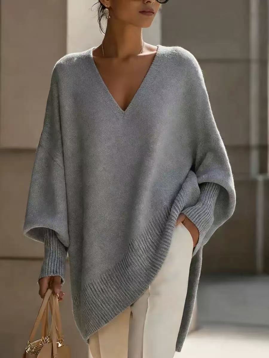 Loose V-Neck Knit Sweater – photo 15