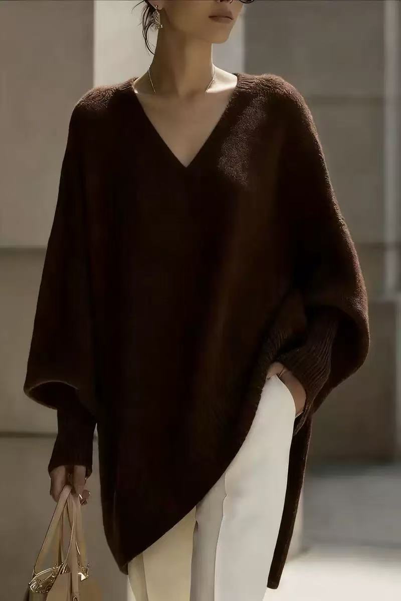 Loose V-Neck Knit Sweater – photo 13
