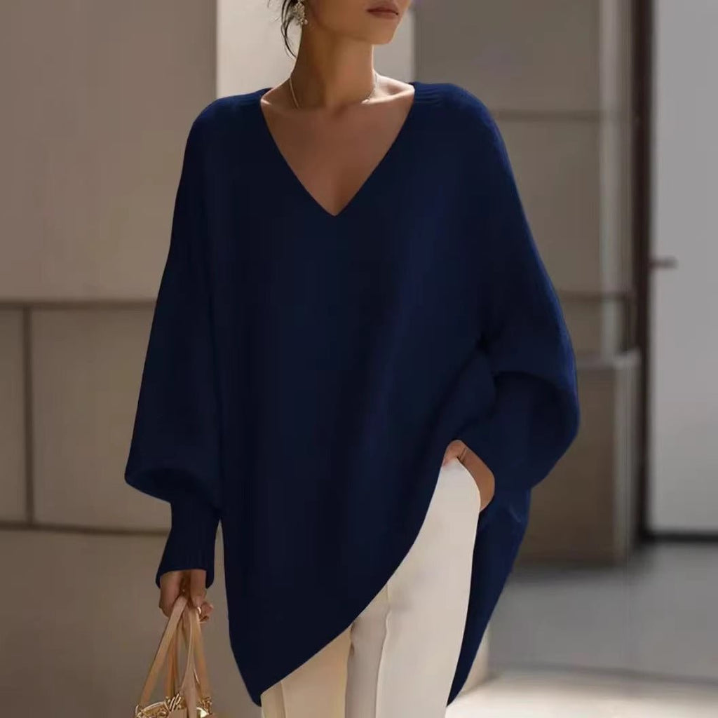 Loose V-Neck Knit Sweater – photo 8