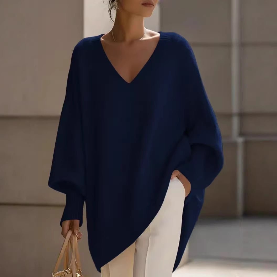 Loose V-Neck Knit Sweater – photo 6