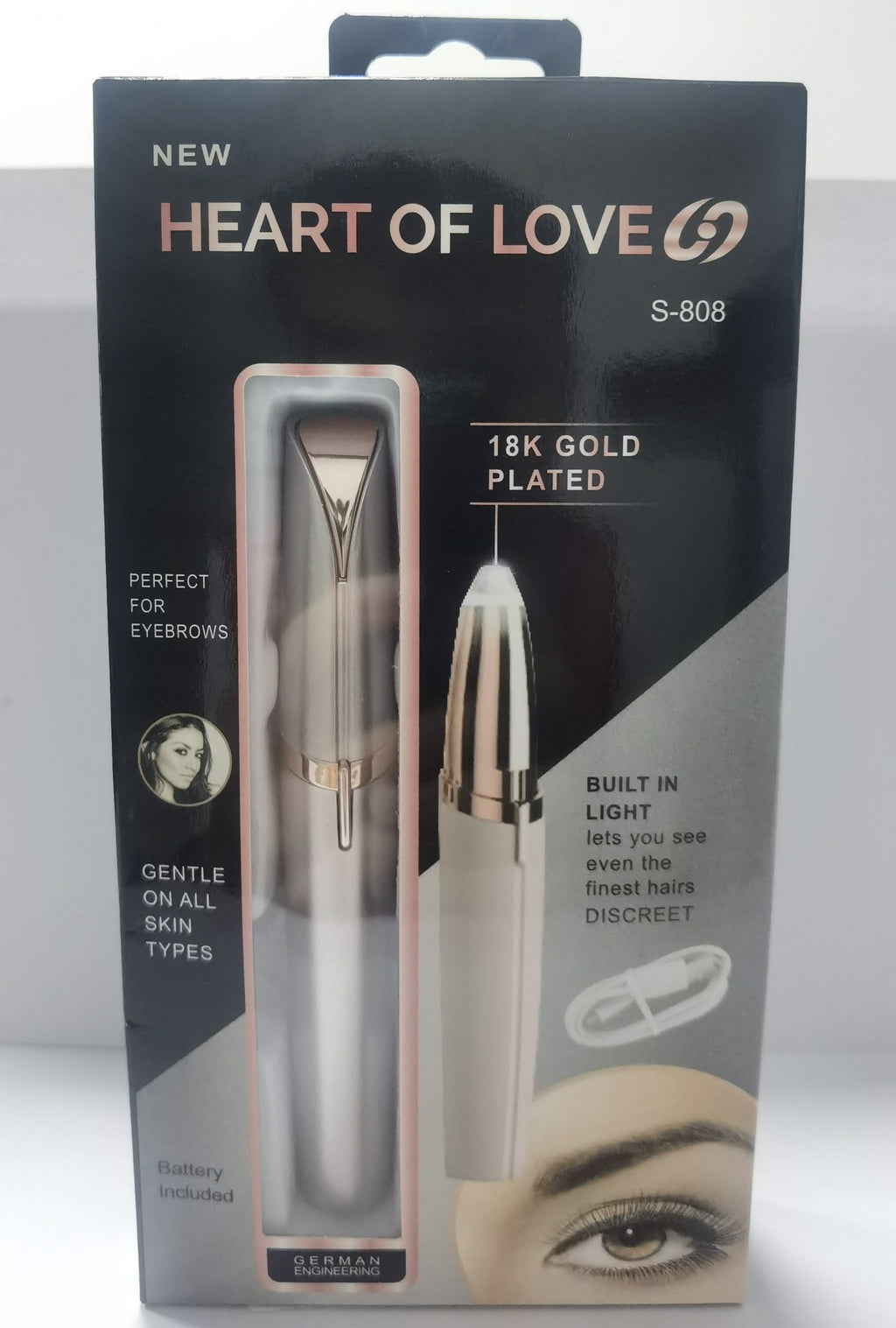 Mini Electric Eyebrow Trimmer with LED Light – photo 2