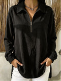 Relaxed-Fit Lapel Shirt with Zip Detail – photo 5