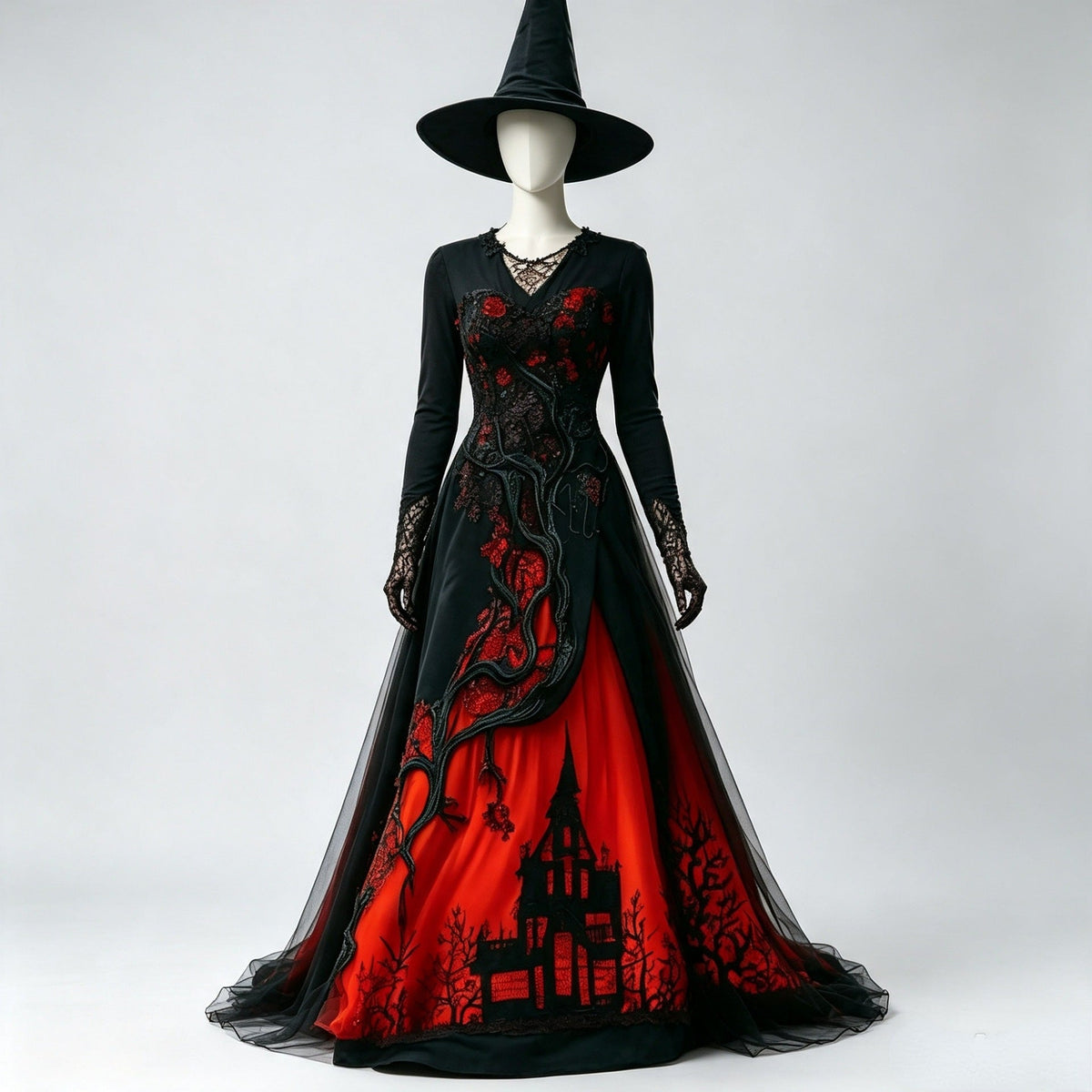 Thorn Lace Chiffon Gown - Halloween Costume Dress – photo 6