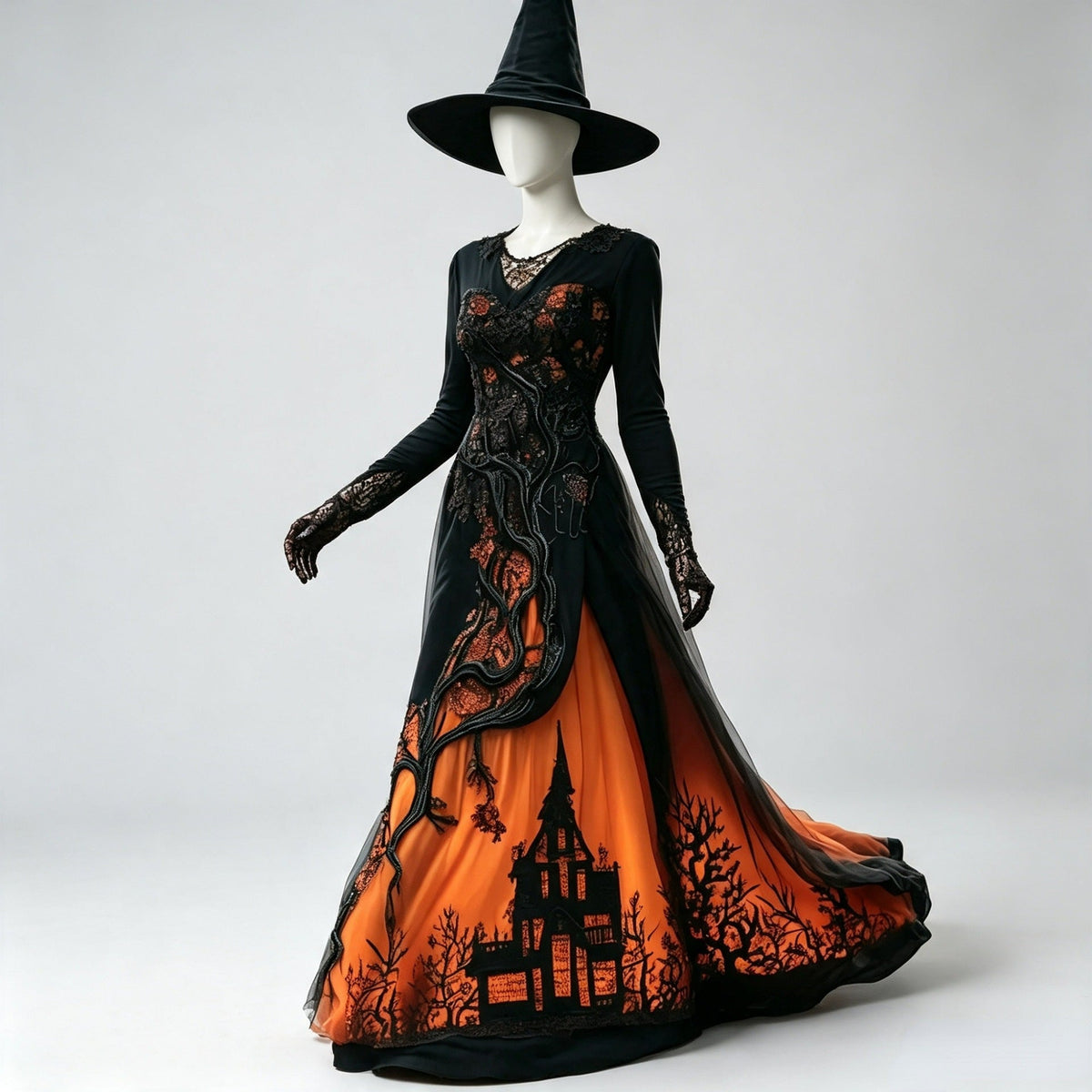 Thorn Lace Chiffon Gown - Halloween Costume Dress – photo 11