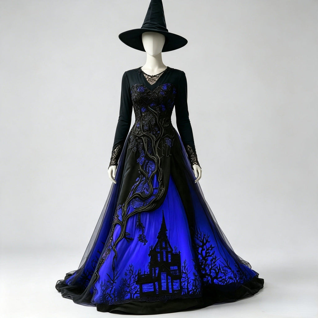 Thorn Lace Chiffon Gown - Halloween Costume Dress – photo 7