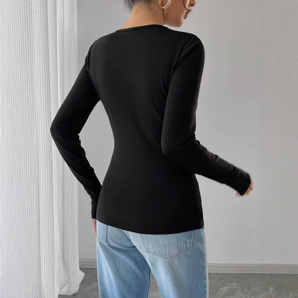 Rose Cutout Long-Sleeve Top – photo 5