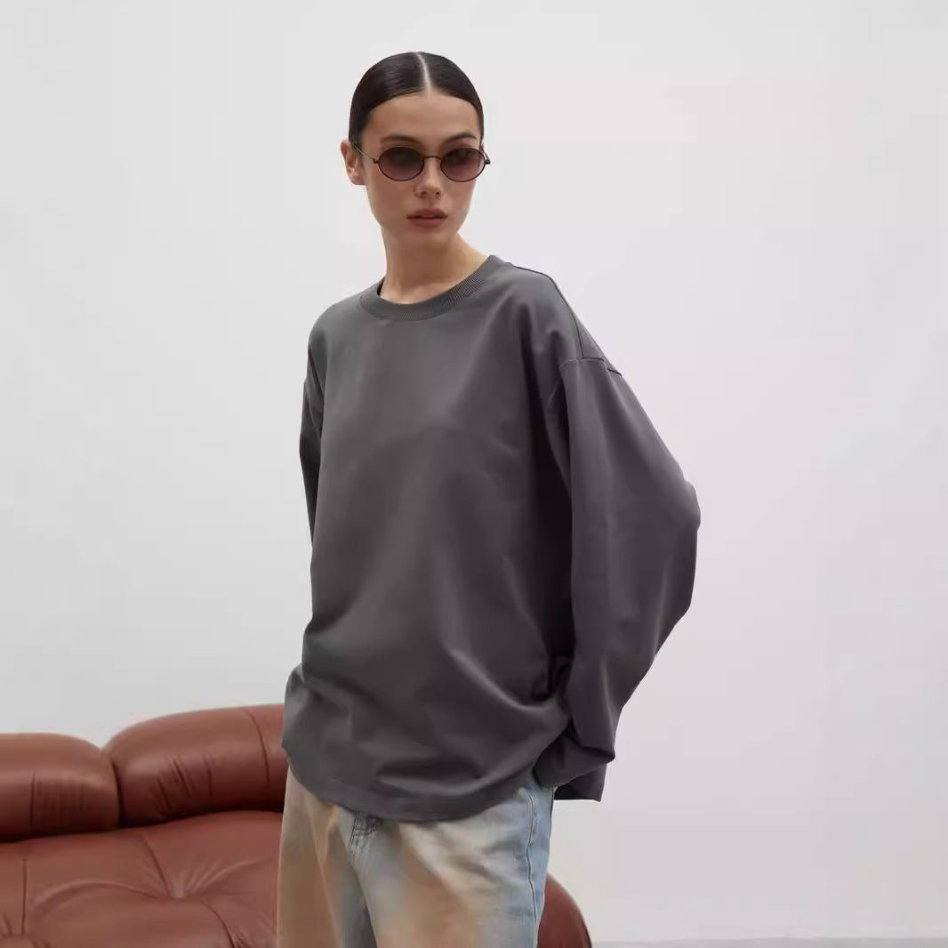Women's Round Neck Long-Sleeve Tee