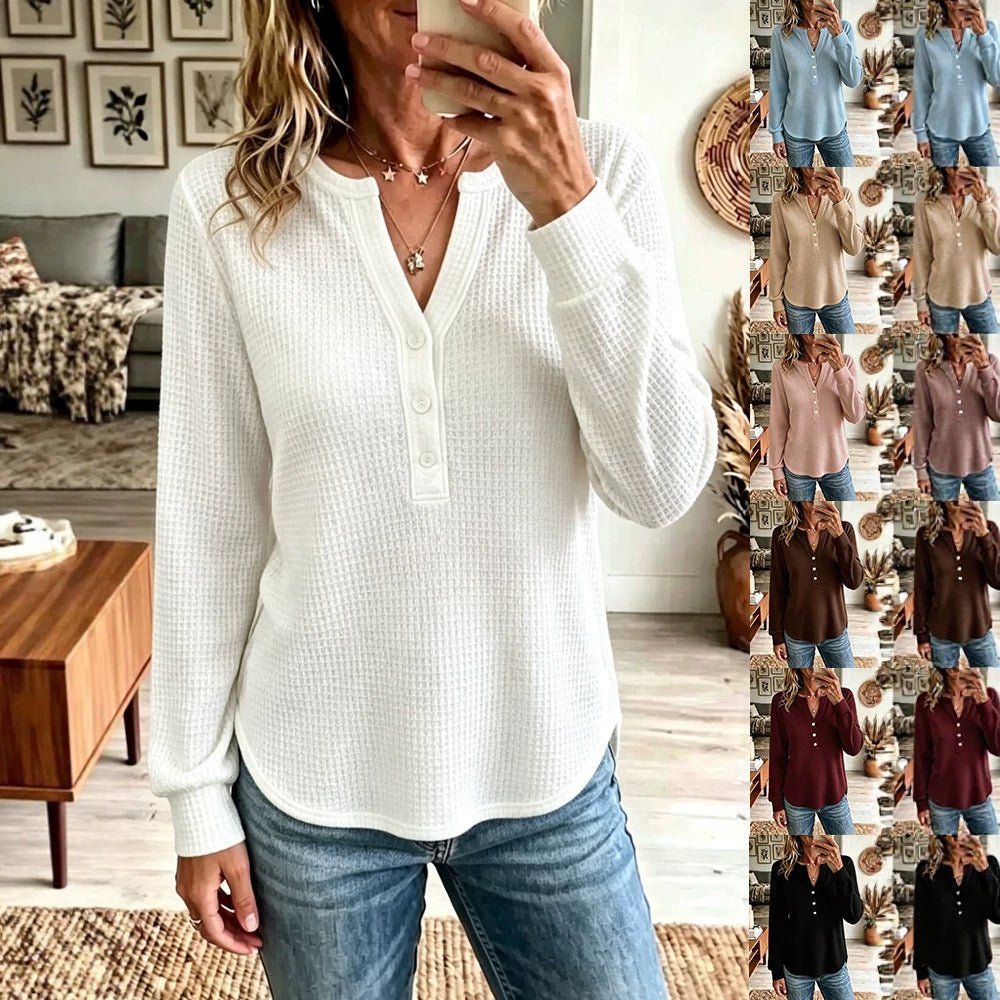 Women's V-Neck Long-Sleeve Tee