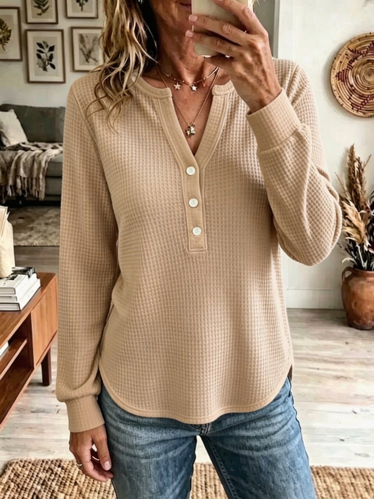 Women's V-Neck Long-Sleeve Tee – photo 3