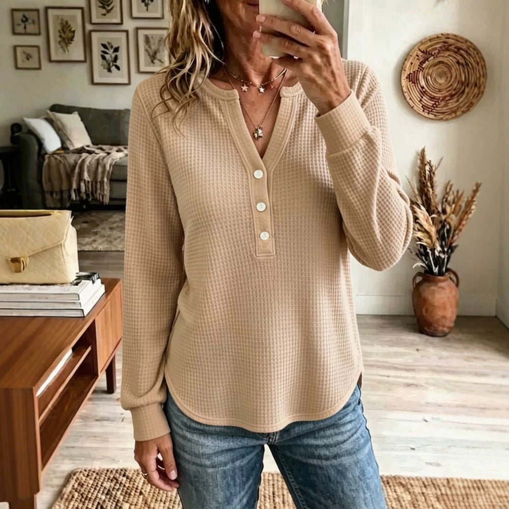 Women's V-Neck Long-Sleeve Tee – photo 2