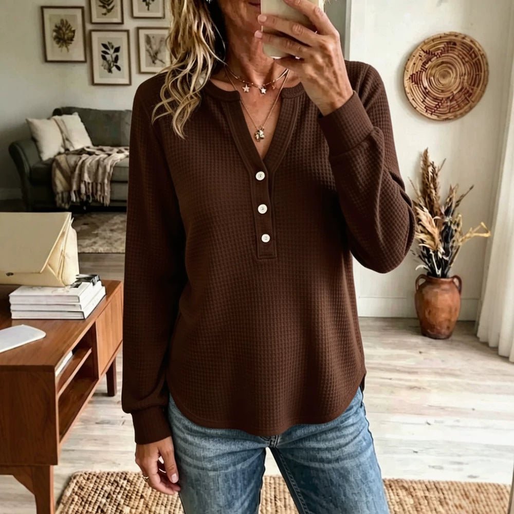 Women's V-Neck Long-Sleeve Tee – photo 8