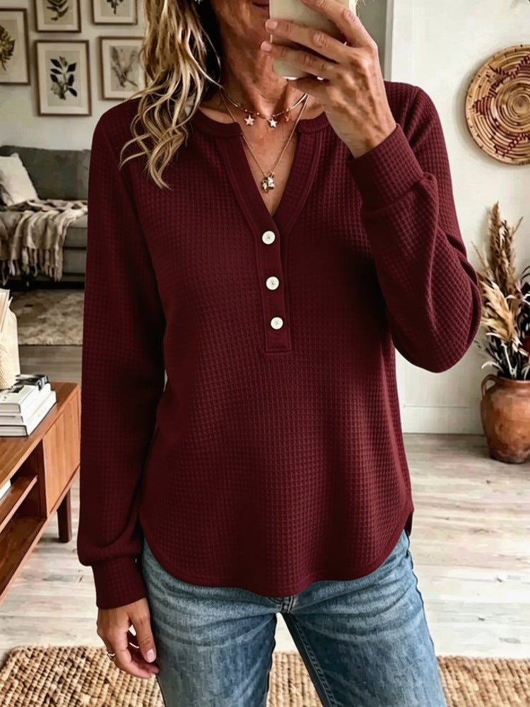 Women's V-Neck Long-Sleeve Tee – photo 12