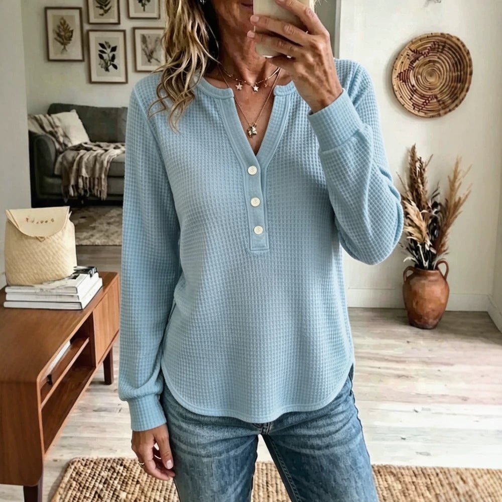 Women's V-Neck Long-Sleeve Tee – photo 9