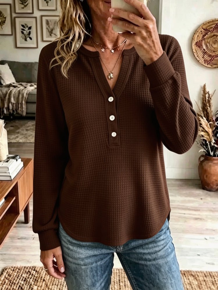 Women's V-Neck Long-Sleeve Tee – photo 7